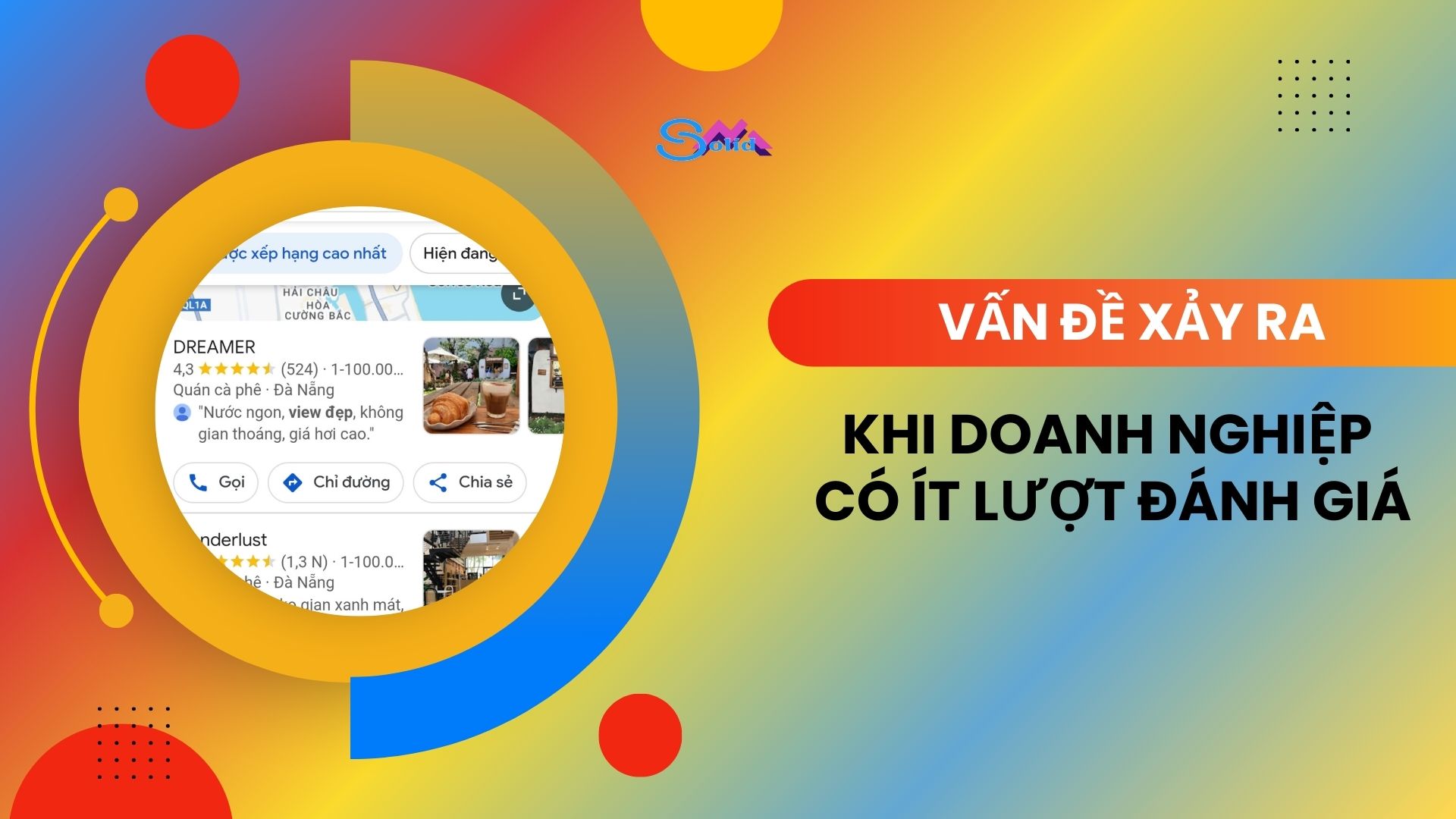 Vấn đề xảy ra khi doanh nghiệp có ít lượt đánh giá